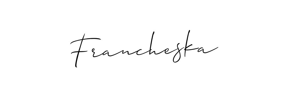 Also You can easily find your signature by using the search form. We will create Francheska name handwritten signature images for you free of cost using Allison_Script sign style. Francheska signature style 2 images and pictures png