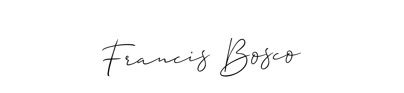 The best way (Allison_Script) to make a short signature is to pick only two or three words in your name. The name Francis Bosco include a total of six letters. For converting this name. Francis Bosco signature style 2 images and pictures png