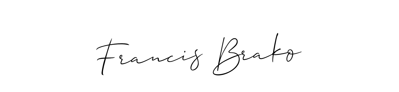 How to make Francis Brako signature? Allison_Script is a professional autograph style. Create handwritten signature for Francis Brako name. Francis Brako signature style 2 images and pictures png