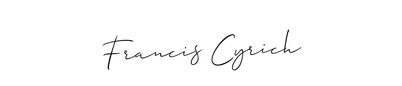 Best and Professional Signature Style for Francis Cyrich. Allison_Script Best Signature Style Collection. Francis Cyrich signature style 2 images and pictures png