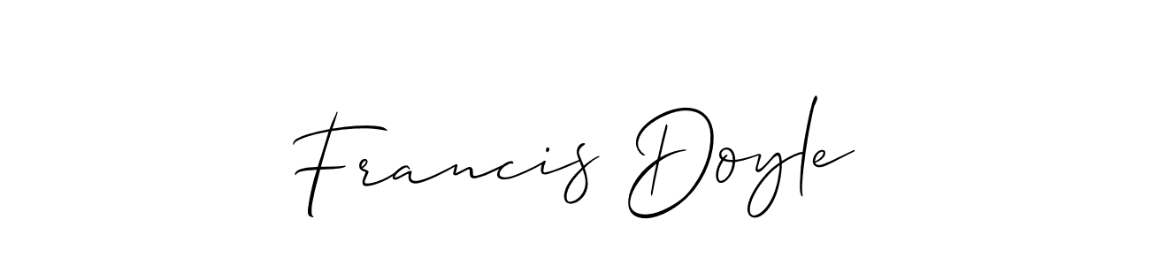 Make a beautiful signature design for name Francis Doyle. With this signature (Allison_Script) style, you can create a handwritten signature for free. Francis Doyle signature style 2 images and pictures png