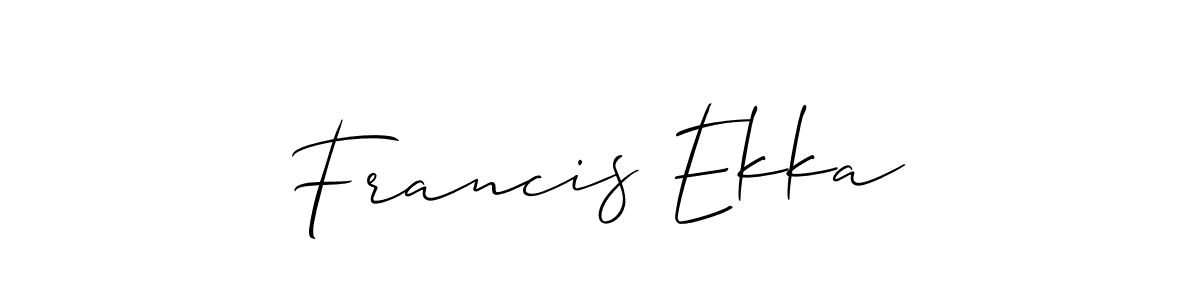 How to make Francis Ekka name signature. Use Allison_Script style for creating short signs online. This is the latest handwritten sign. Francis Ekka signature style 2 images and pictures png