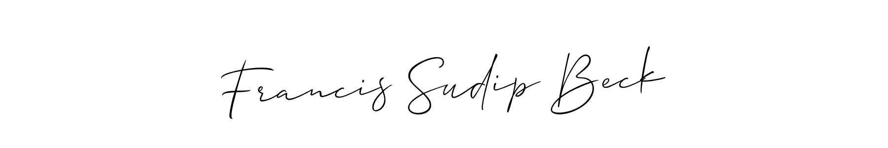 Also we have Francis Sudip Beck name is the best signature style. Create professional handwritten signature collection using Allison_Script autograph style. Francis Sudip Beck signature style 2 images and pictures png