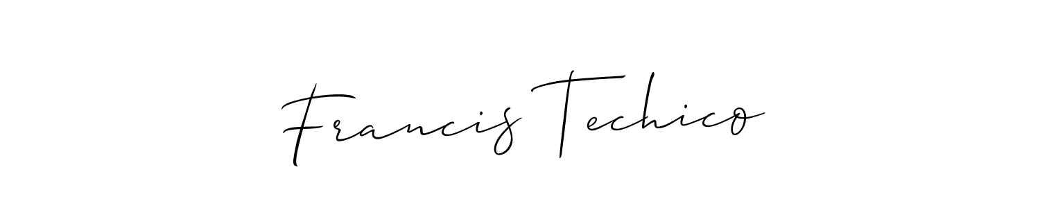 Best and Professional Signature Style for Francis Techico. Allison_Script Best Signature Style Collection. Francis Techico signature style 2 images and pictures png