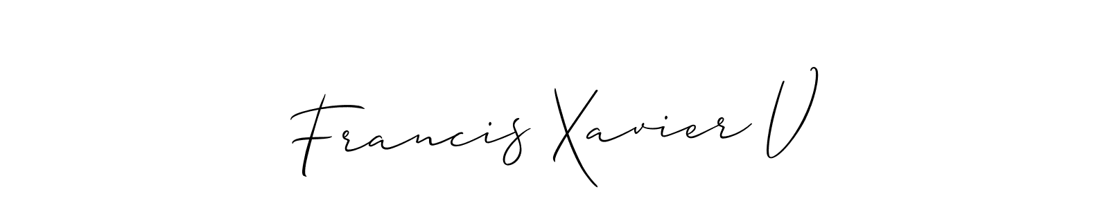 Also we have Francis Xavier V name is the best signature style. Create professional handwritten signature collection using Allison_Script autograph style. Francis Xavier V signature style 2 images and pictures png