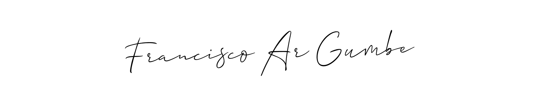 You can use this online signature creator to create a handwritten signature for the name Francisco Ar Gumbe. This is the best online autograph maker. Francisco Ar Gumbe signature style 2 images and pictures png