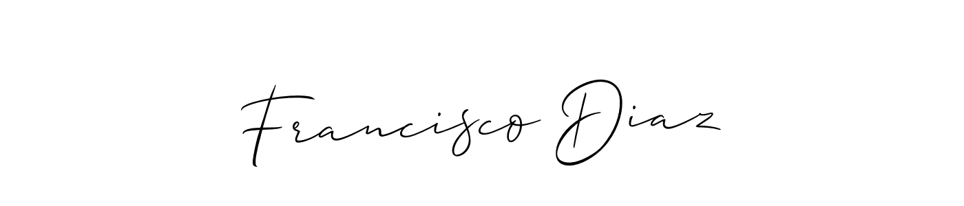 You should practise on your own different ways (Allison_Script) to write your name (Francisco Diaz) in signature. don't let someone else do it for you. Francisco Diaz signature style 2 images and pictures png