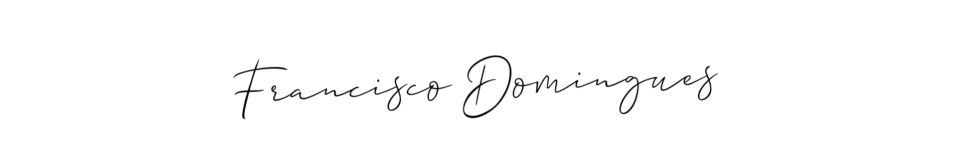 This is the best signature style for the Francisco Domingues name. Also you like these signature font (Allison_Script). Mix name signature. Francisco Domingues signature style 2 images and pictures png