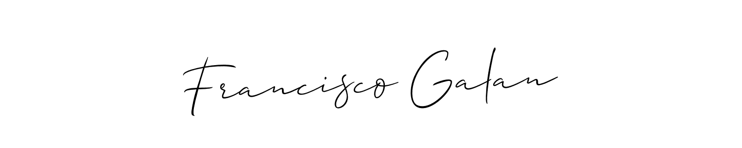 Design your own signature with our free online signature maker. With this signature software, you can create a handwritten (Allison_Script) signature for name Francisco Galan. Francisco Galan signature style 2 images and pictures png