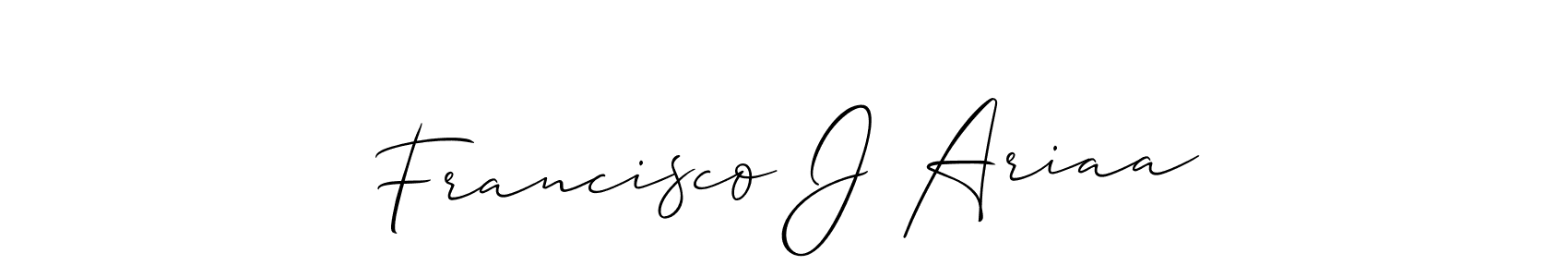 Once you've used our free online signature maker to create your best signature Allison_Script style, it's time to enjoy all of the benefits that Francisco J Ariaa name signing documents. Francisco J Ariaa signature style 2 images and pictures png