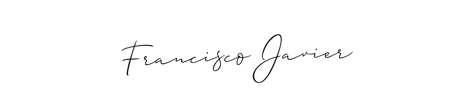 Francisco Javier stylish signature style. Best Handwritten Sign (Allison_Script) for my name. Handwritten Signature Collection Ideas for my name Francisco Javier. Francisco Javier signature style 2 images and pictures png