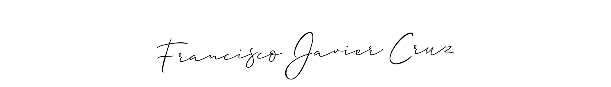 You should practise on your own different ways (Allison_Script) to write your name (Francisco Javier Cruz) in signature. don't let someone else do it for you. Francisco Javier Cruz signature style 2 images and pictures png