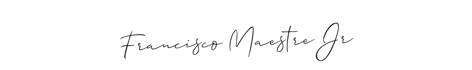 Check out images of Autograph of Francisco Maestre Jr name. Actor Francisco Maestre Jr Signature Style. Allison_Script is a professional sign style online. Francisco Maestre Jr signature style 2 images and pictures png