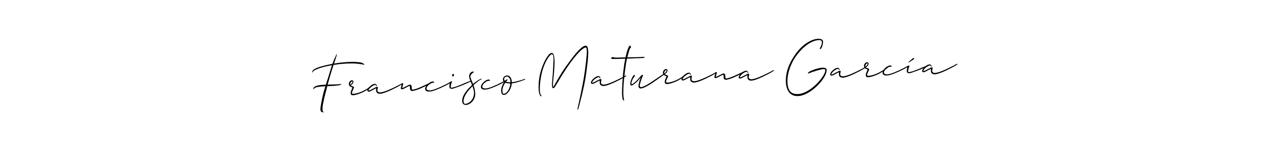 Make a beautiful signature design for name Francisco Maturana García. With this signature (Allison_Script) style, you can create a handwritten signature for free. Francisco Maturana García signature style 2 images and pictures png