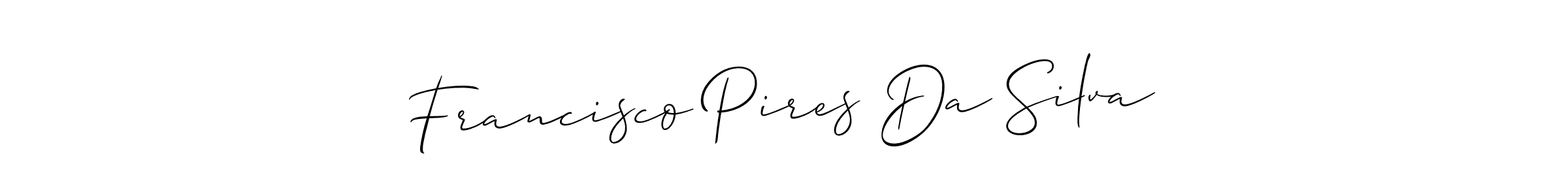 if you are searching for the best signature style for your name Francisco Pires Da Silva. so please give up your signature search. here we have designed multiple signature styles  using Allison_Script. Francisco Pires Da Silva signature style 2 images and pictures png