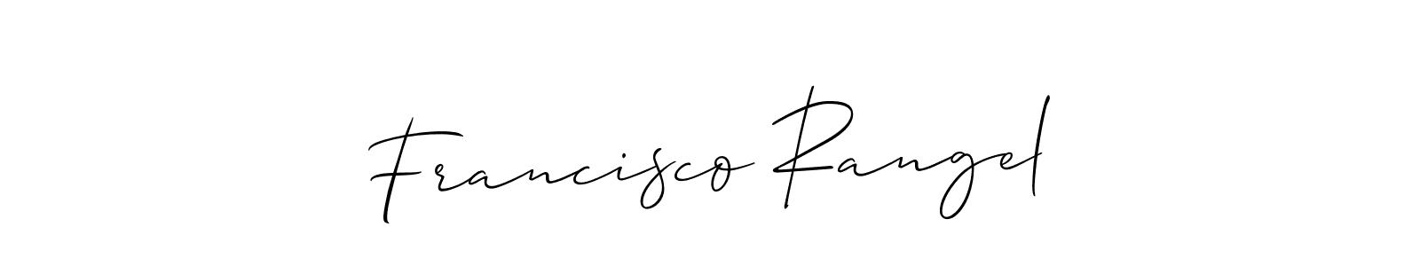 Francisco Rangel stylish signature style. Best Handwritten Sign (Allison_Script) for my name. Handwritten Signature Collection Ideas for my name Francisco Rangel. Francisco Rangel signature style 2 images and pictures png