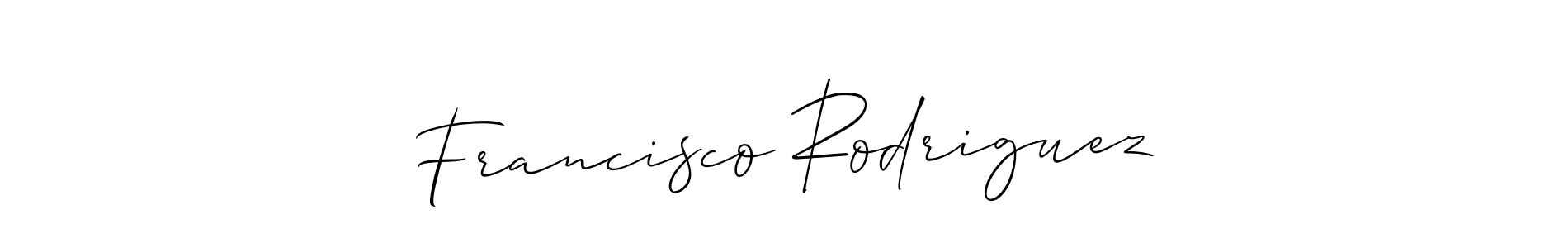 How to make Francisco Rodriguez name signature. Use Allison_Script style for creating short signs online. This is the latest handwritten sign. Francisco Rodriguez signature style 2 images and pictures png