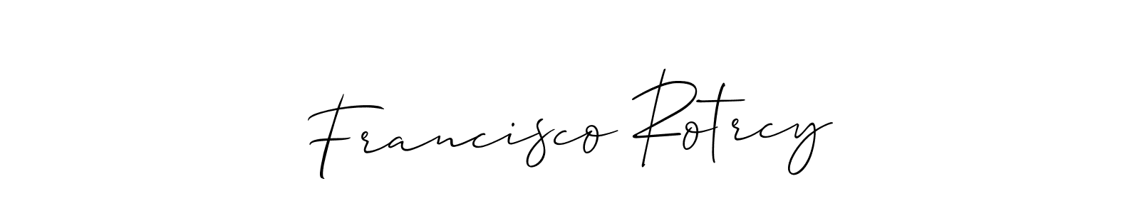 Also we have Francisco Rotrcy name is the best signature style. Create professional handwritten signature collection using Allison_Script autograph style. Francisco Rotrcy signature style 2 images and pictures png