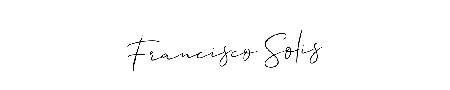 Similarly Allison_Script is the best handwritten signature design. Signature creator online .You can use it as an online autograph creator for name Francisco Solis. Francisco Solis signature style 2 images and pictures png