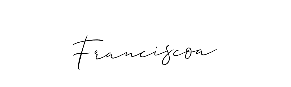 You should practise on your own different ways (Allison_Script) to write your name (Franciscoa) in signature. don't let someone else do it for you. Franciscoa signature style 2 images and pictures png