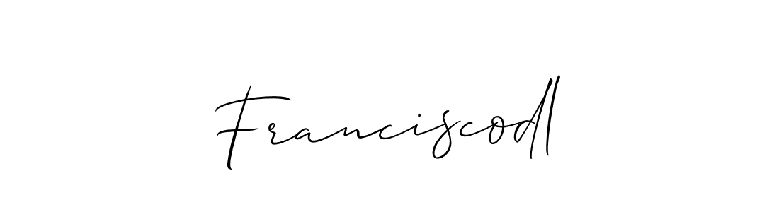 It looks lik you need a new signature style for name Franciscodl. Design unique handwritten (Allison_Script) signature with our free signature maker in just a few clicks. Franciscodl signature style 2 images and pictures png