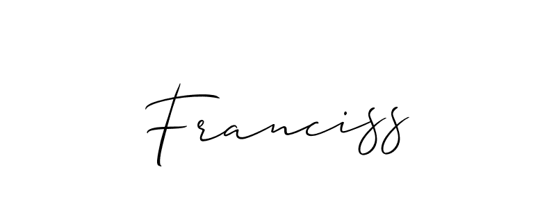 Once you've used our free online signature maker to create your best signature Allison_Script style, it's time to enjoy all of the benefits that Franciss name signing documents. Franciss signature style 2 images and pictures png