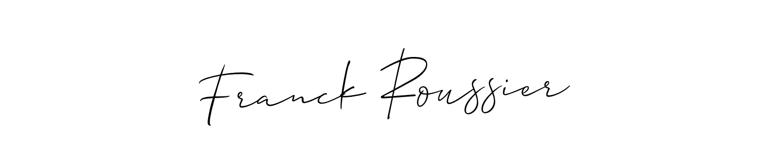 Check out images of Autograph of Franck Roussier name. Actor Franck Roussier Signature Style. Allison_Script is a professional sign style online. Franck Roussier signature style 2 images and pictures png