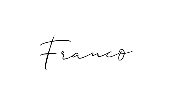 Allison_Script is a professional signature style that is perfect for those who want to add a touch of class to their signature. It is also a great choice for those who want to make their signature more unique. Get Franco name to fancy signature for free. Franco signature style 2 images and pictures png