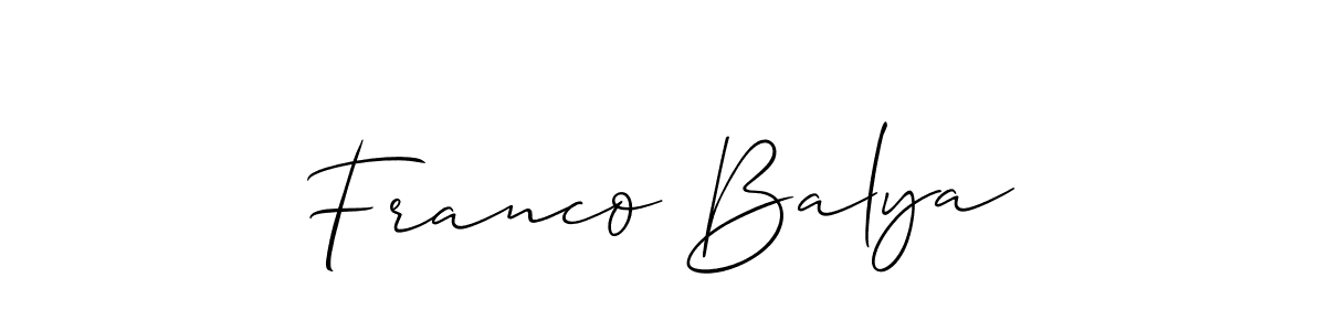 How to Draw Franco Balya signature style? Allison_Script is a latest design signature styles for name Franco Balya. Franco Balya signature style 2 images and pictures png