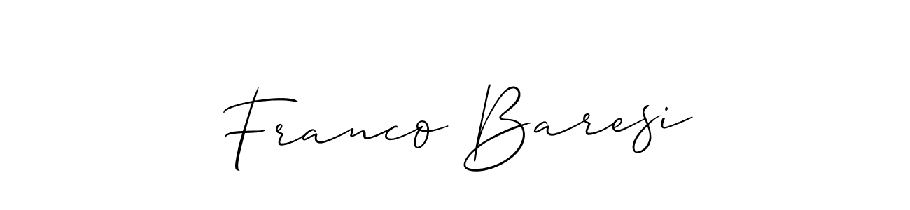 Allison_Script is a professional signature style that is perfect for those who want to add a touch of class to their signature. It is also a great choice for those who want to make their signature more unique. Get Franco Baresi name to fancy signature for free. Franco Baresi signature style 2 images and pictures png