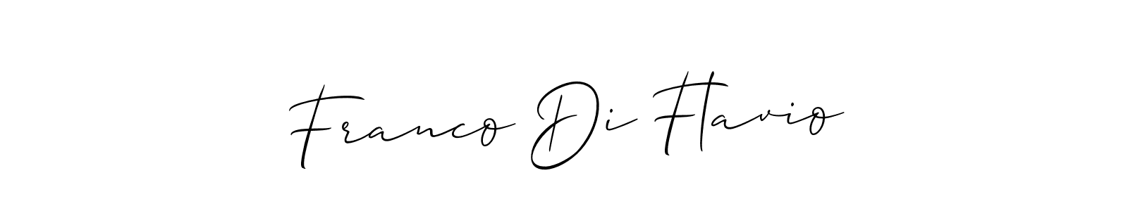 Franco Di Flavio stylish signature style. Best Handwritten Sign (Allison_Script) for my name. Handwritten Signature Collection Ideas for my name Franco Di Flavio. Franco Di Flavio signature style 2 images and pictures png