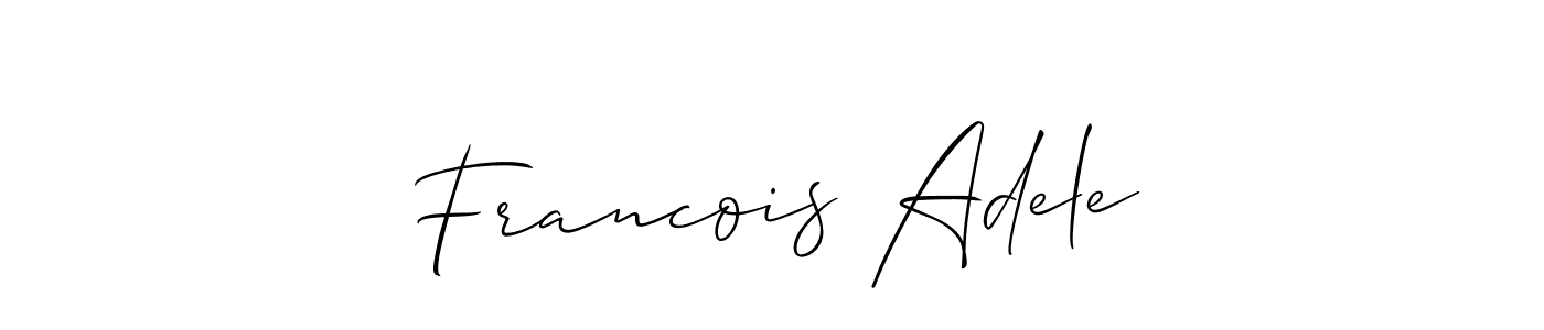 Also You can easily find your signature by using the search form. We will create Francois Adele name handwritten signature images for you free of cost using Allison_Script sign style. Francois Adele signature style 2 images and pictures png