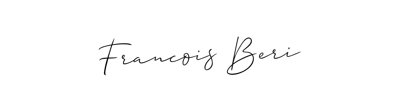 Make a beautiful signature design for name Francois Beri. With this signature (Allison_Script) style, you can create a handwritten signature for free. Francois Beri signature style 2 images and pictures png