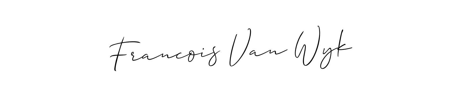 How to Draw Francois Van Wyk signature style? Allison_Script is a latest design signature styles for name Francois Van Wyk. Francois Van Wyk signature style 2 images and pictures png