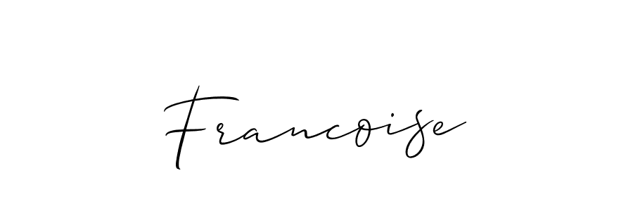 How to make Francoise name signature. Use Allison_Script style for creating short signs online. This is the latest handwritten sign. Francoise signature style 2 images and pictures png