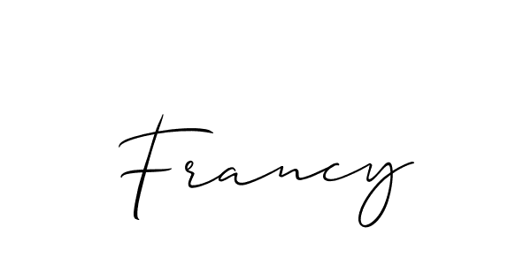 How to make Francy signature? Allison_Script is a professional autograph style. Create handwritten signature for Francy name. Francy signature style 2 images and pictures png