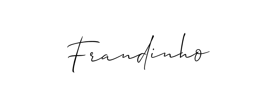 Create a beautiful signature design for name Frandinho. With this signature (Allison_Script) fonts, you can make a handwritten signature for free. Frandinho signature style 2 images and pictures png