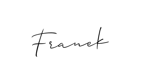 How to Draw Franek signature style? Allison_Script is a latest design signature styles for name Franek. Franek signature style 2 images and pictures png