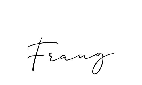 You should practise on your own different ways (Allison_Script) to write your name (Frang) in signature. don't let someone else do it for you. Frang signature style 2 images and pictures png