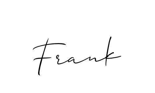 Design your own signature with our free online signature maker. With this signature software, you can create a handwritten (Allison_Script) signature for name Frank. Frank signature style 2 images and pictures png