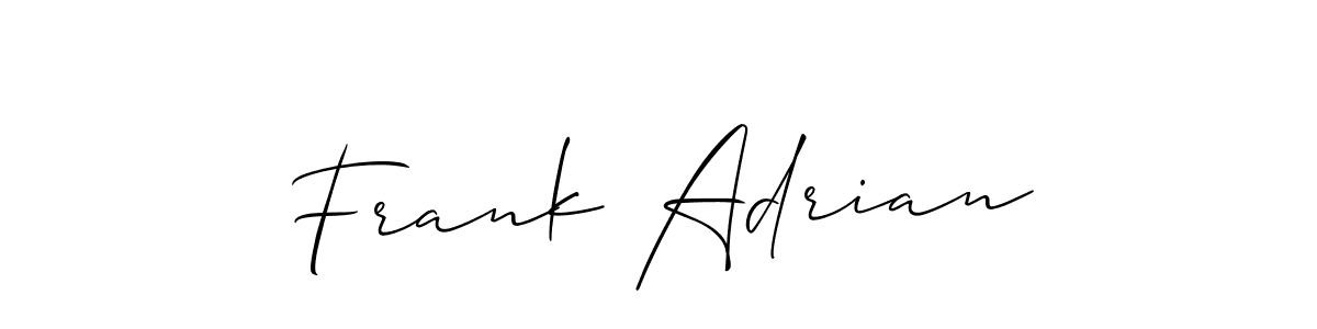 How to make Frank Adrian name signature. Use Allison_Script style for creating short signs online. This is the latest handwritten sign. Frank Adrian signature style 2 images and pictures png