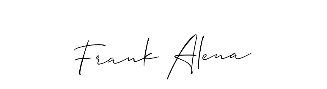 if you are searching for the best signature style for your name Frank Alena. so please give up your signature search. here we have designed multiple signature styles  using Allison_Script. Frank Alena signature style 2 images and pictures png