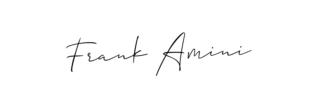 Design your own signature with our free online signature maker. With this signature software, you can create a handwritten (Allison_Script) signature for name Frank Amini. Frank Amini signature style 2 images and pictures png