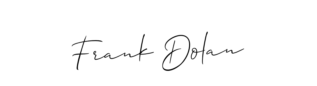 Frank Dolan stylish signature style. Best Handwritten Sign (Allison_Script) for my name. Handwritten Signature Collection Ideas for my name Frank Dolan. Frank Dolan signature style 2 images and pictures png