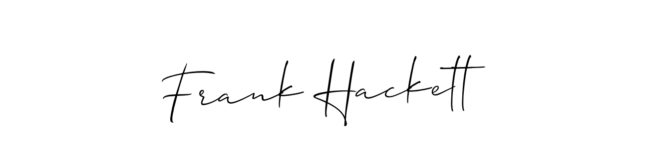 Best and Professional Signature Style for Frank Hackett. Allison_Script Best Signature Style Collection. Frank Hackett signature style 2 images and pictures png