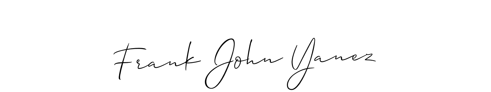 Similarly Allison_Script is the best handwritten signature design. Signature creator online .You can use it as an online autograph creator for name Frank John Yanez. Frank John Yanez signature style 2 images and pictures png