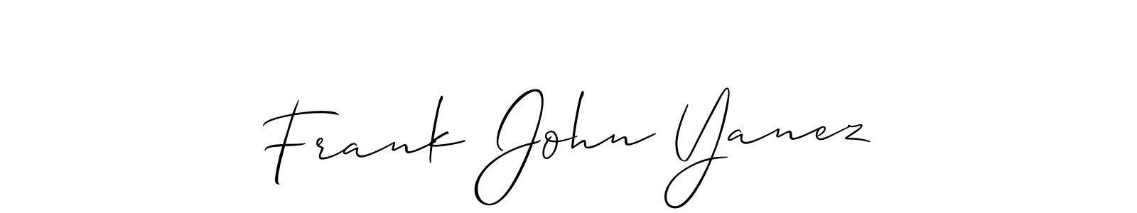 Also we have Frank John Yanez name is the best signature style. Create professional handwritten signature collection using Allison_Script autograph style. Frank John Yanez signature style 2 images and pictures png