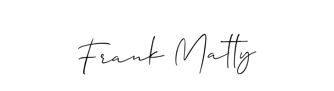 Check out images of Autograph of Frank Matty name. Actor Frank Matty Signature Style. Allison_Script is a professional sign style online. Frank Matty signature style 2 images and pictures png