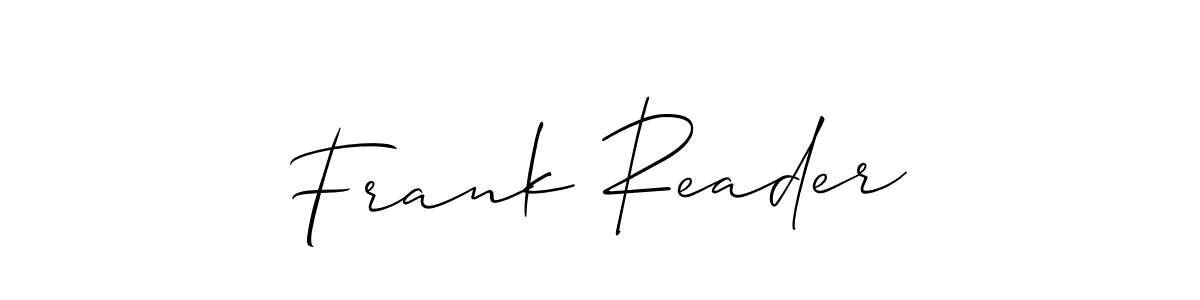 if you are searching for the best signature style for your name Frank Reader. so please give up your signature search. here we have designed multiple signature styles  using Allison_Script. Frank Reader signature style 2 images and pictures png