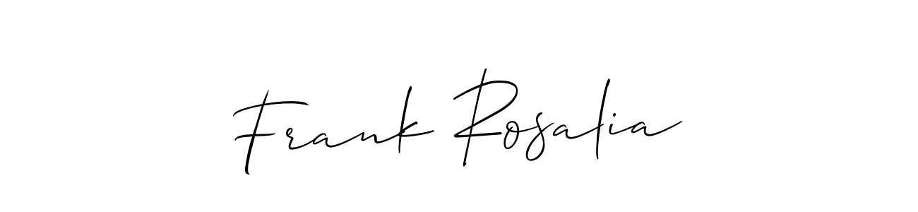 How to make Frank Rosalia signature? Allison_Script is a professional autograph style. Create handwritten signature for Frank Rosalia name. Frank Rosalia signature style 2 images and pictures png